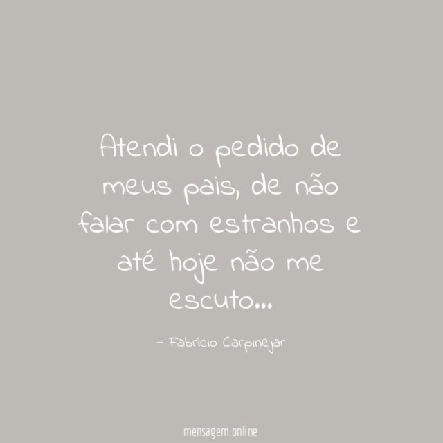 Não falar com estranhos