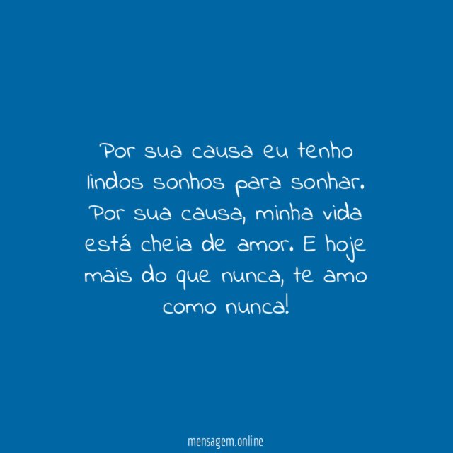 Por sua causa
