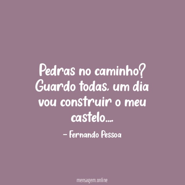 Pedras no caminho