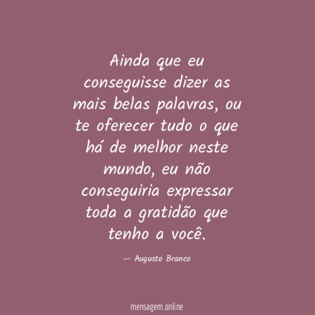 Toda a gratidão