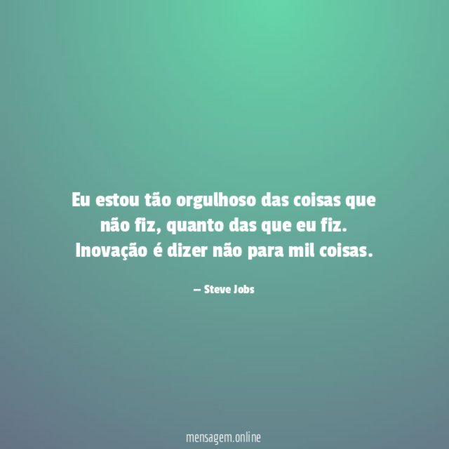 Inovação é…