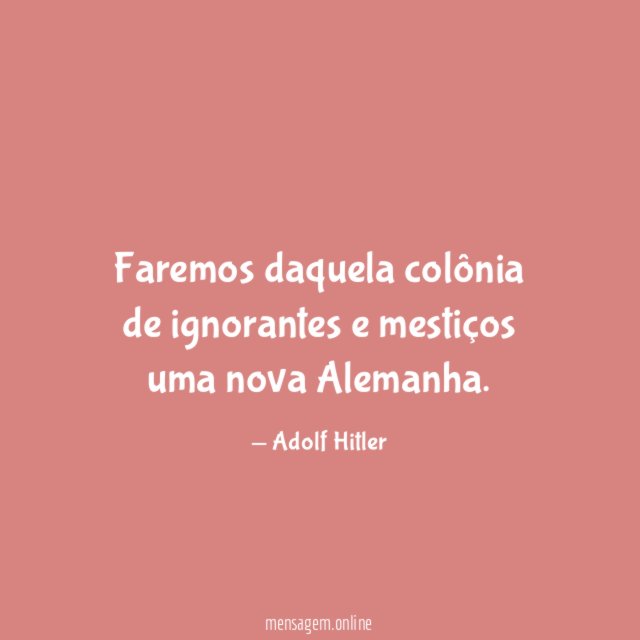 Mestiços e ignorantes