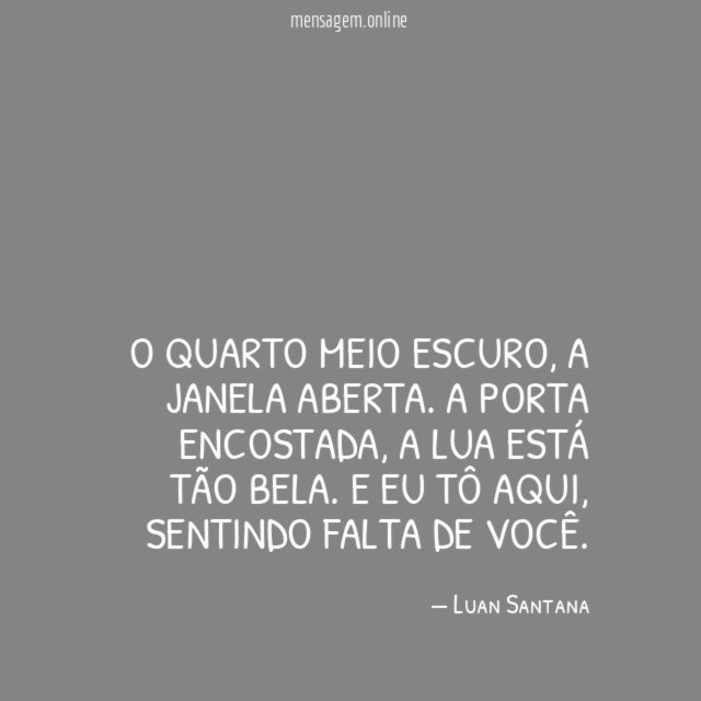 Sentindo sua falta