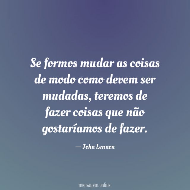 Mudanças