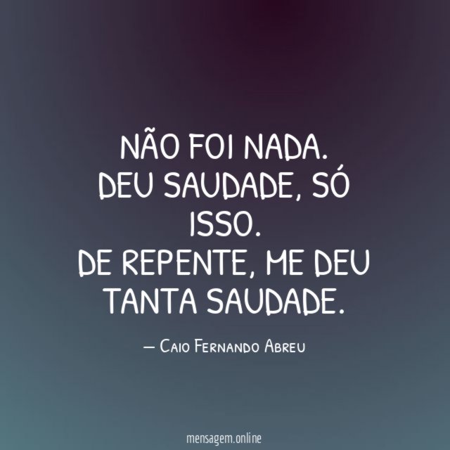 Não foi nada