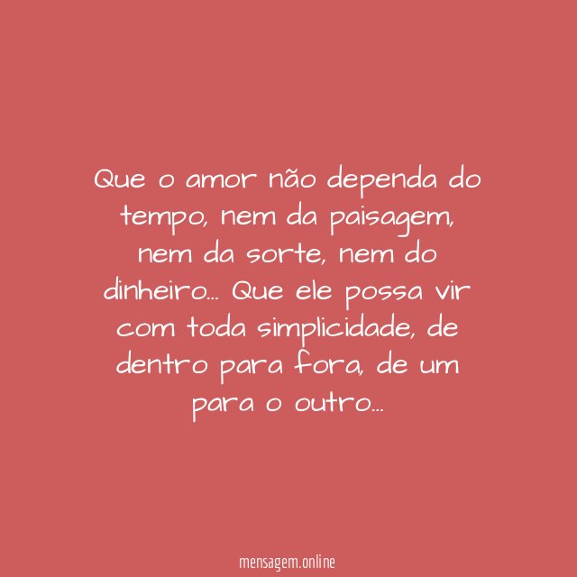 Não dependa