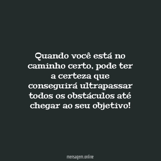 Caminho certo