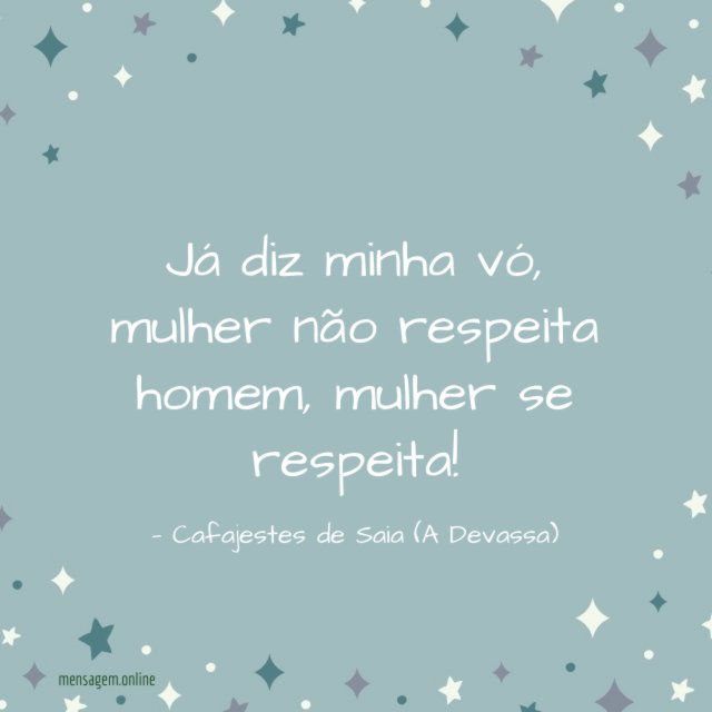 Já diz minha vó
