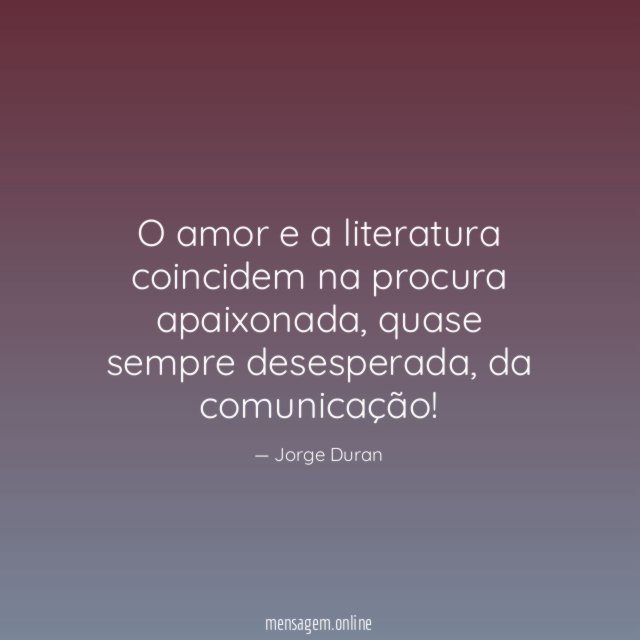 Amor e literatura