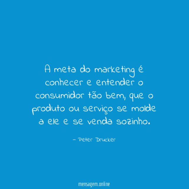 A meta do marketing é