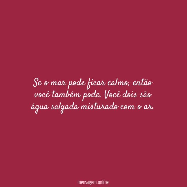 Você pode