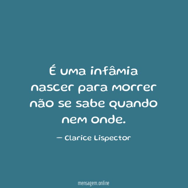 É uma infâmia…