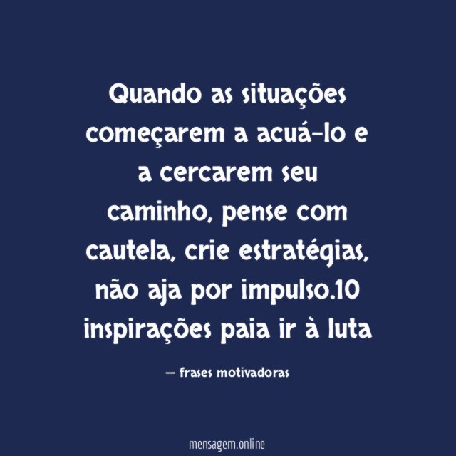 Não aja por impulso