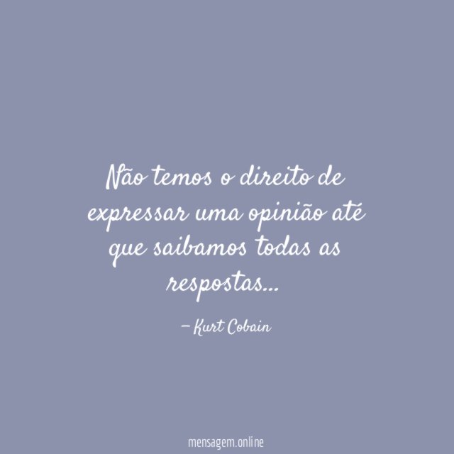 Expressar uma opinião