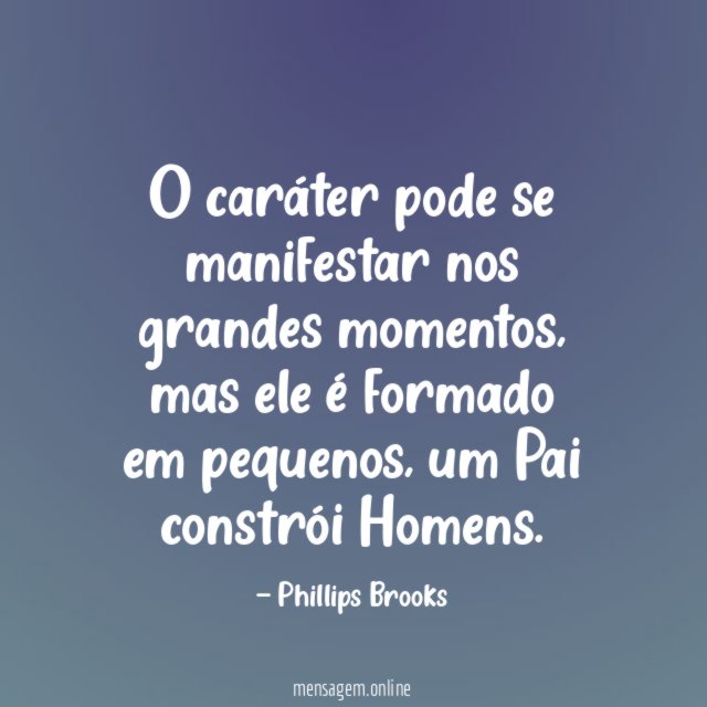 O pai que constrói