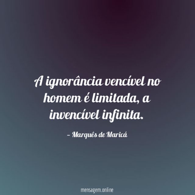 A ignorância vencível no homem é limitada