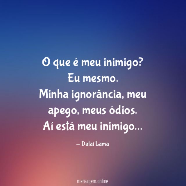 O que é meu inimigo