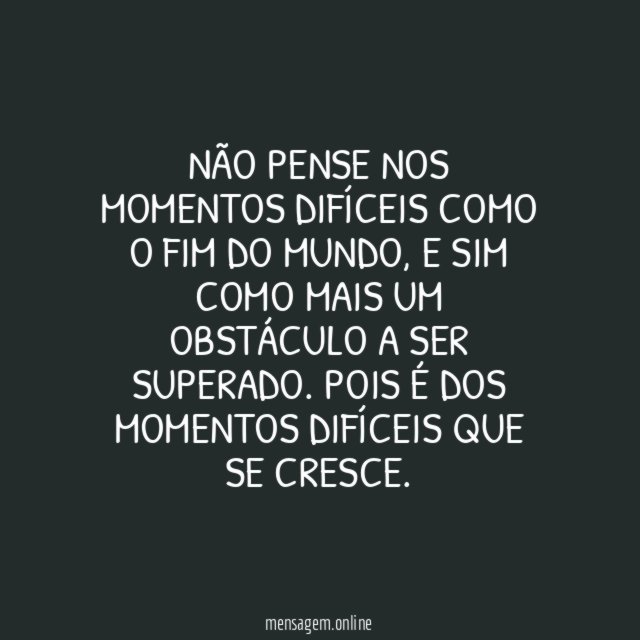 Momentos difíceis