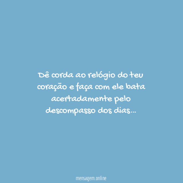 Relógio do teu coração