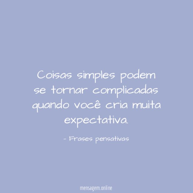 Muita expectativa