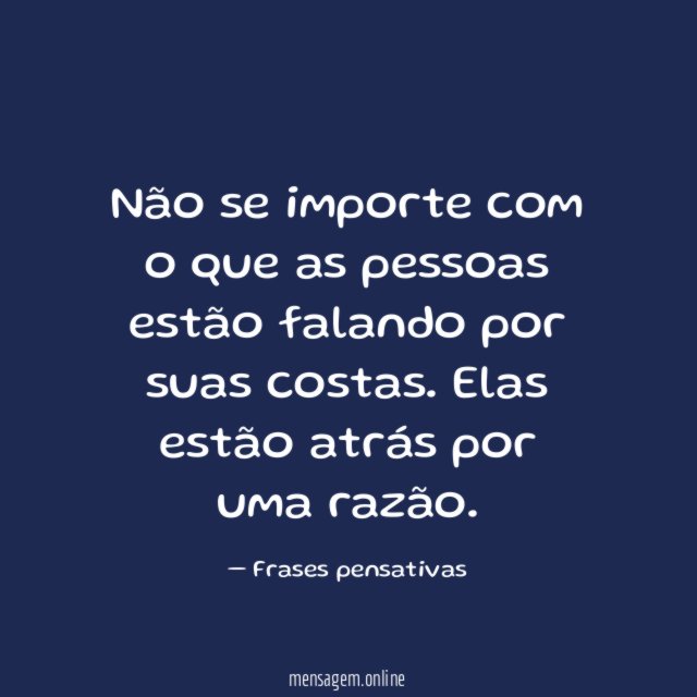 Não se importe