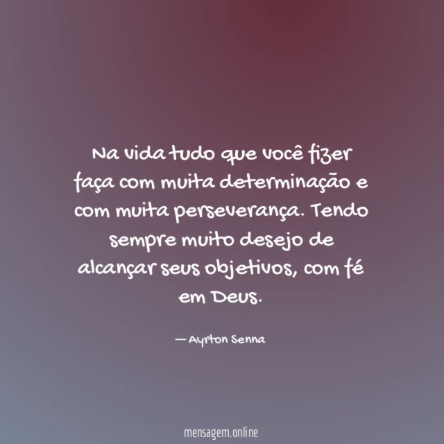 Determinação e Perseverança