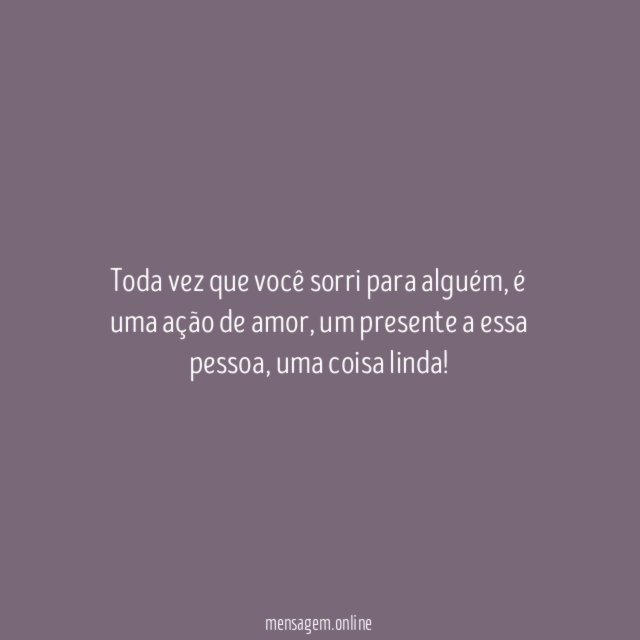 Um sorriso