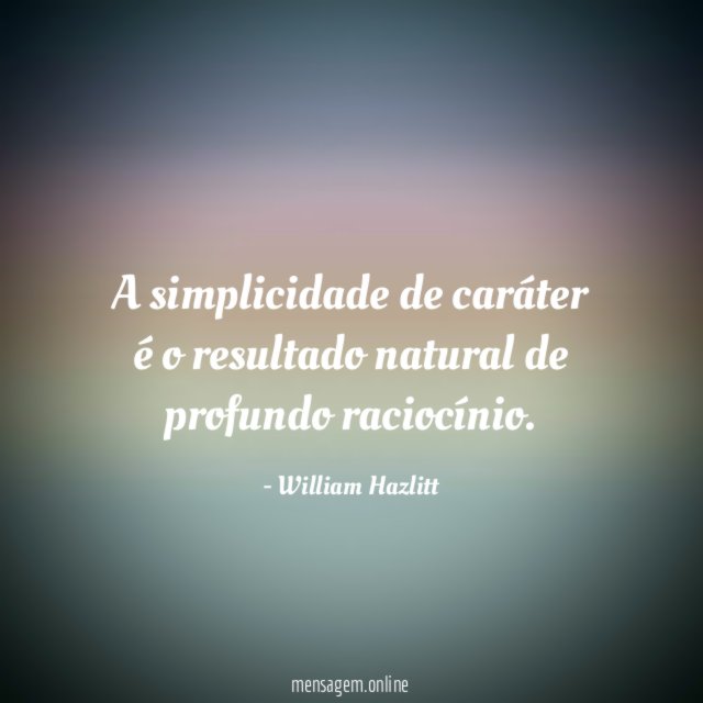 Simplicidade de caráter