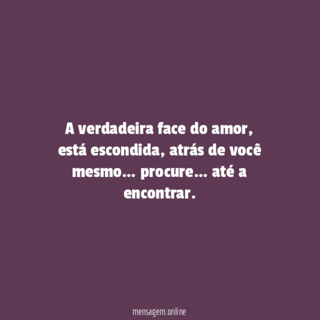 Verdadeira face do amor