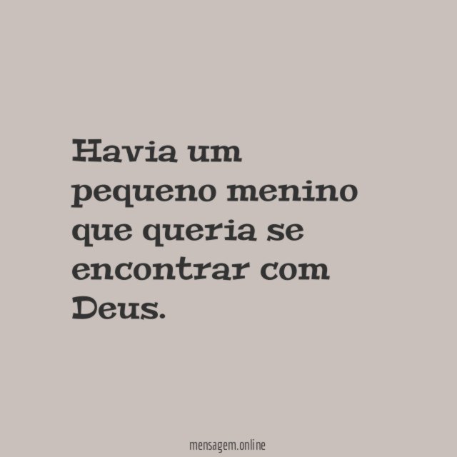 O Menino Que Queria Ver Deus