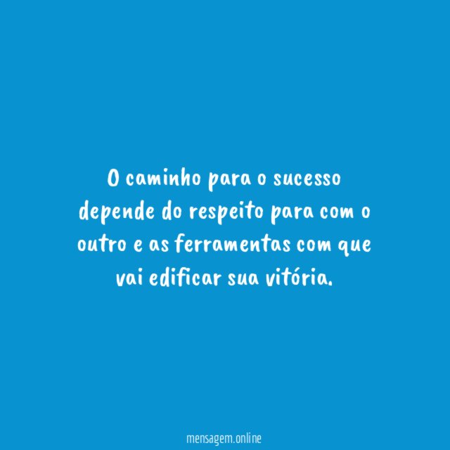 Caminho para o sucesso