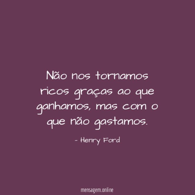 Não gastamos