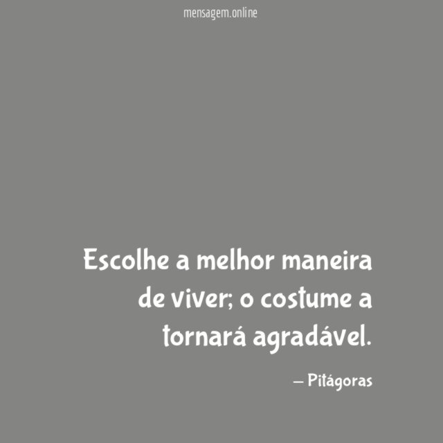 Melhor maneira de viver