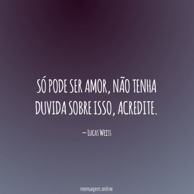 Só pode ser amor