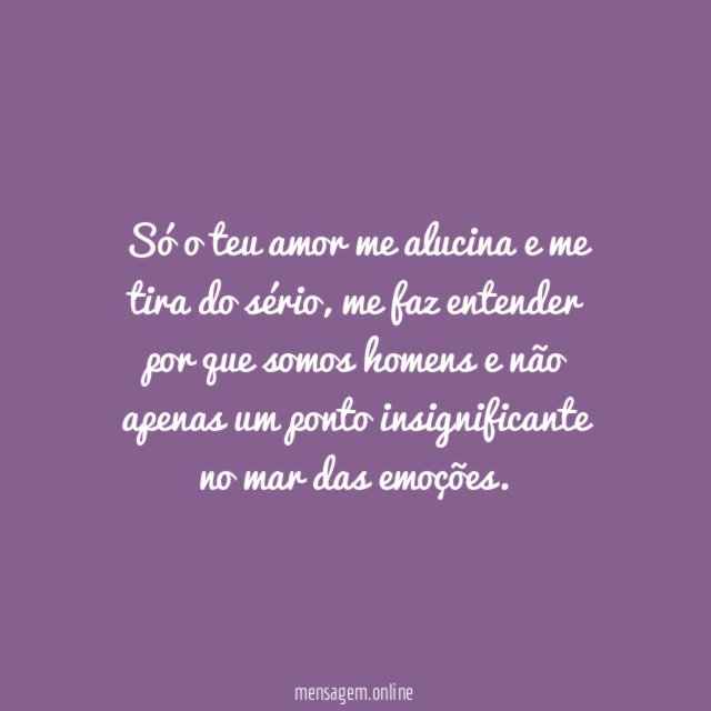 O teu amor