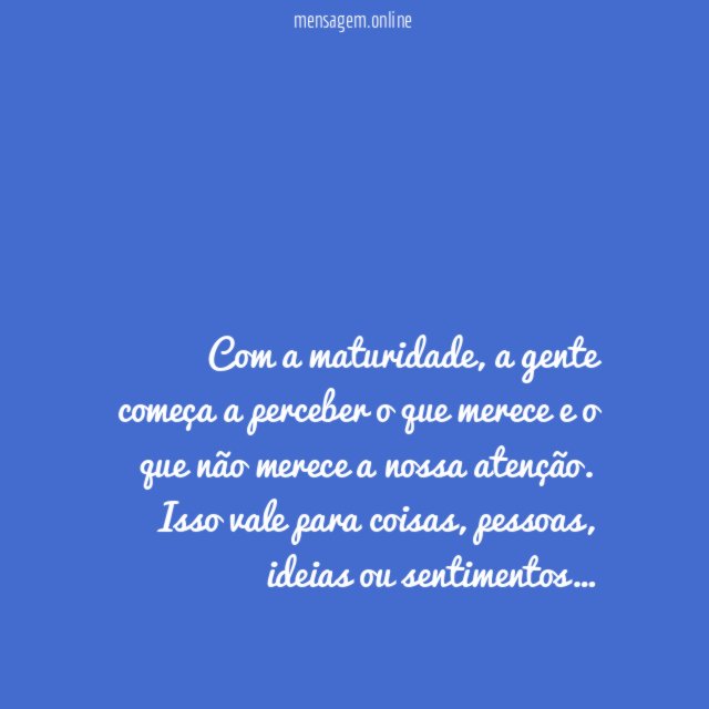 Maturidade