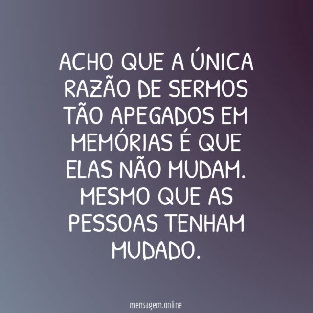 Mudanças