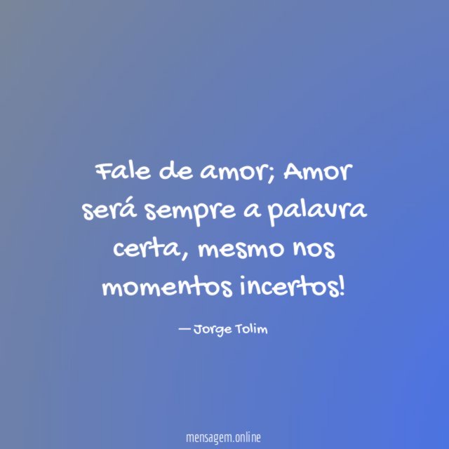 Fale de amor