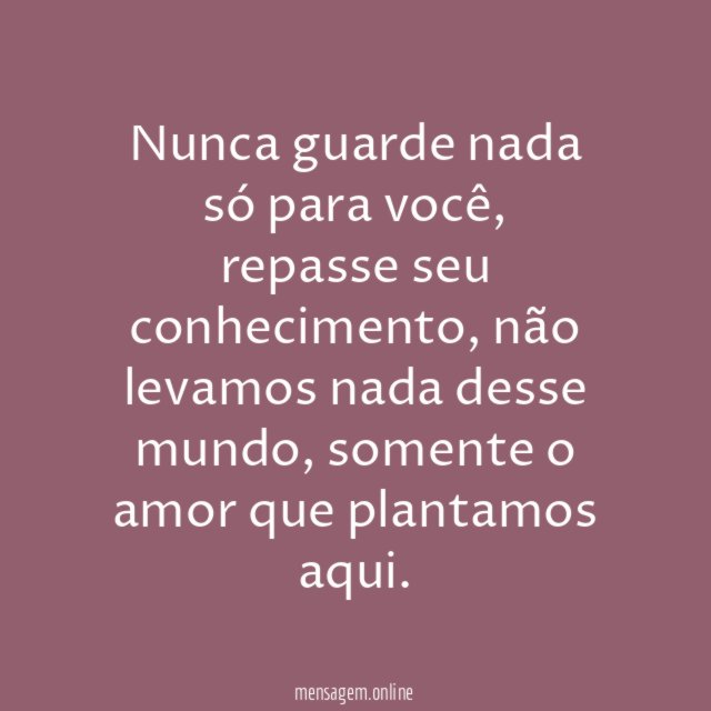 Não levamos nada daqui