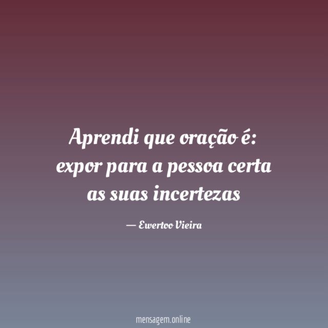Aprendi que oração é