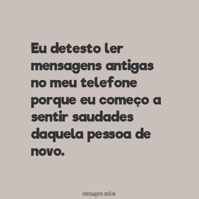 Mensagens antigas