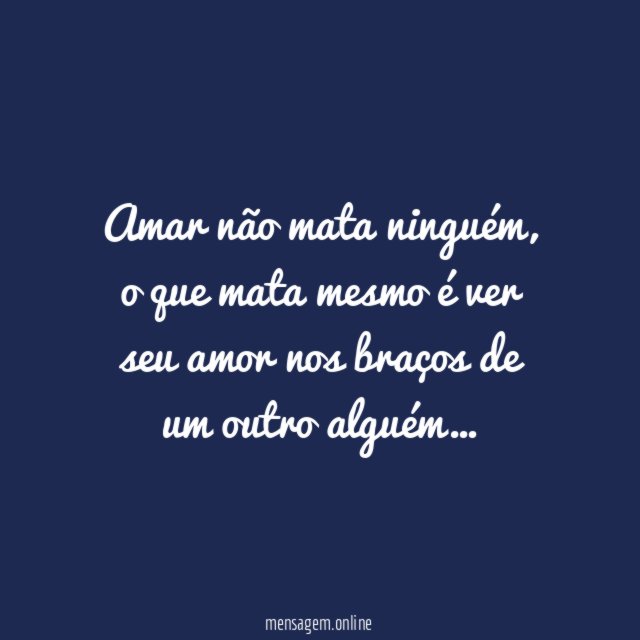 Amar não mata ninguém
