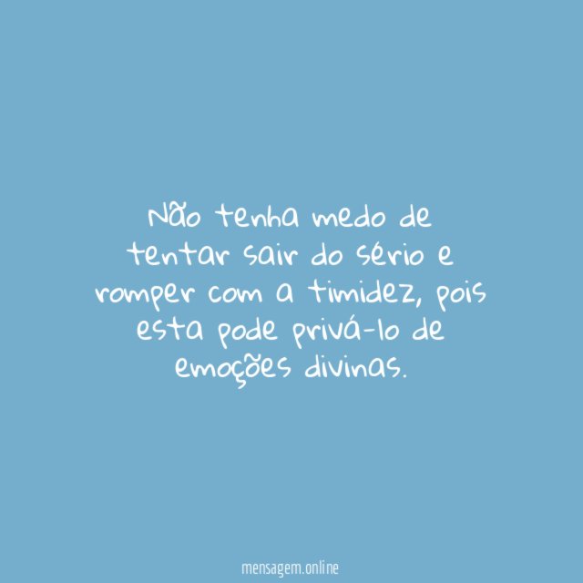 Romper com a timidez