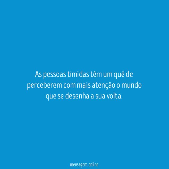 Pessoas tímidas