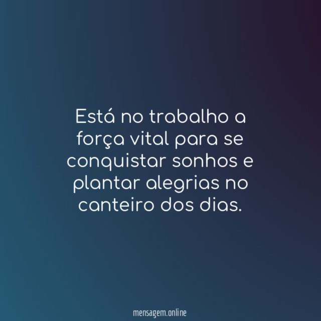 Está no trabalho