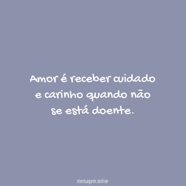 Cuidado e carinho