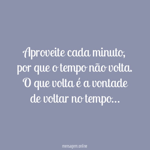 Voltar no tempo