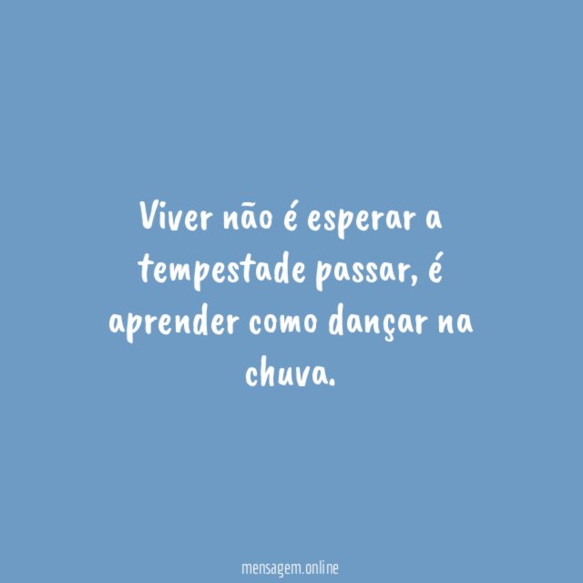 Quando a chuva passar