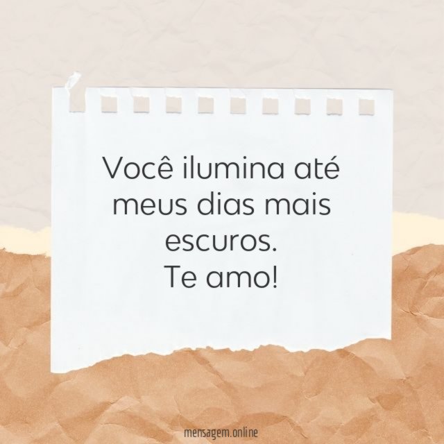 Você ilumina meus dias