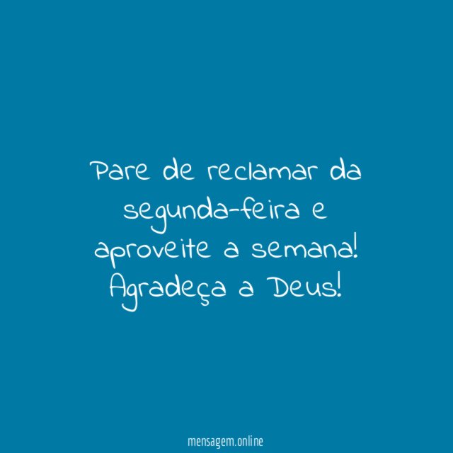Aproveite!